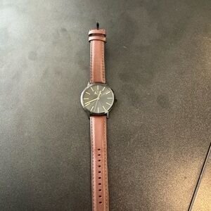 Armani Exchange Black Dial with Brown Strap Watch
